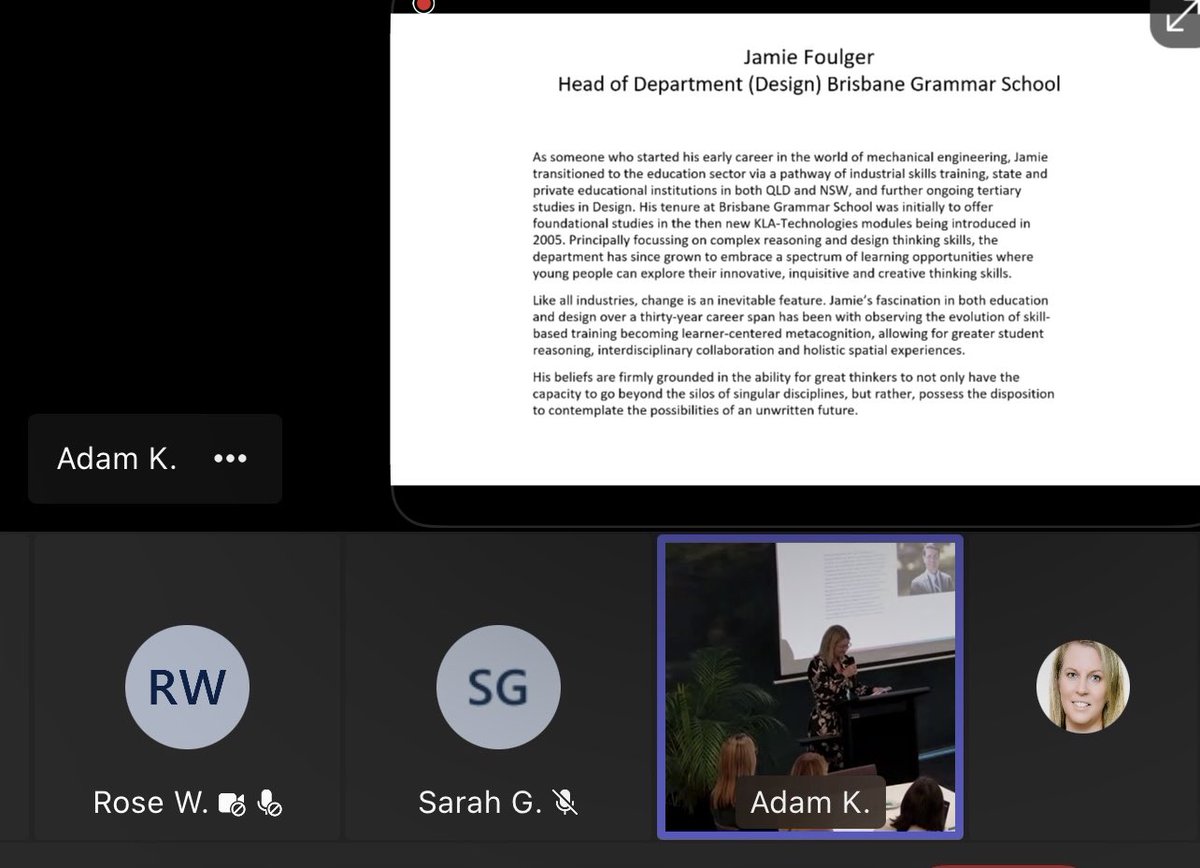 Pivotal People QLD hybrid event! Love listening to the importance of leading curriculum innovation and the role middle leaders play. Congratulations <a href="/AcelQueensland/">ACELQ</a> <a href="/acelaustralia/">ACEL</a>