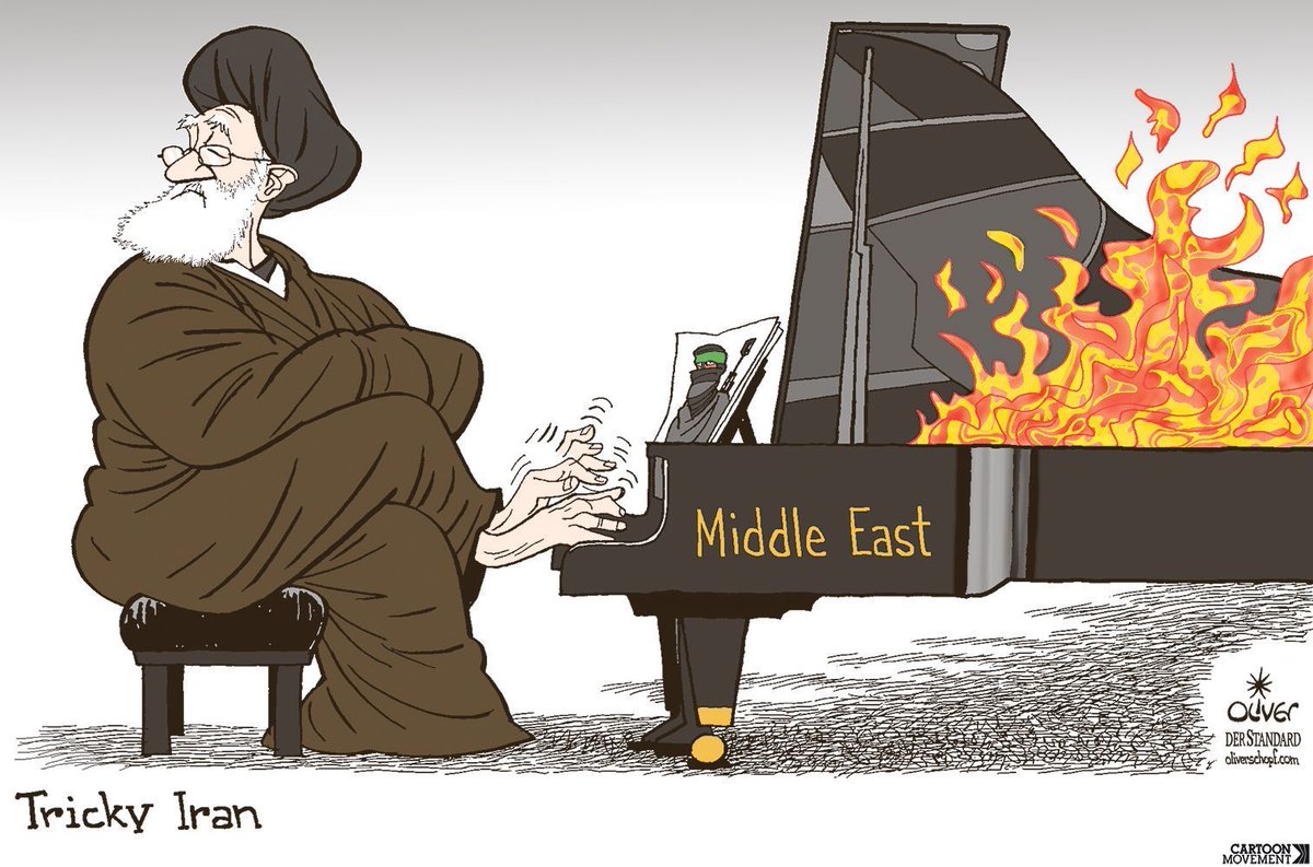 Tricky Iran. Today's cartoon by @OliverSchopf. More cartoons: cartoonmovement.com/search?query=&…

#Iran #Khamenei #Hamas #Israel #Palestine