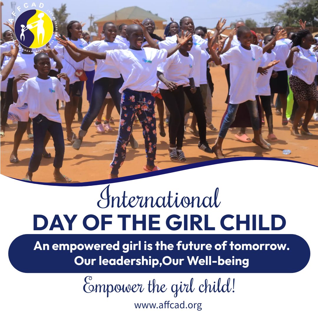 AFFCAD's tweet photo. Today we celebrate the girl child and her future prospects of transforming the world. HAPPY International day of the Girl Child #DayOfTheGirl https://t.co/UnbxcMcMPa