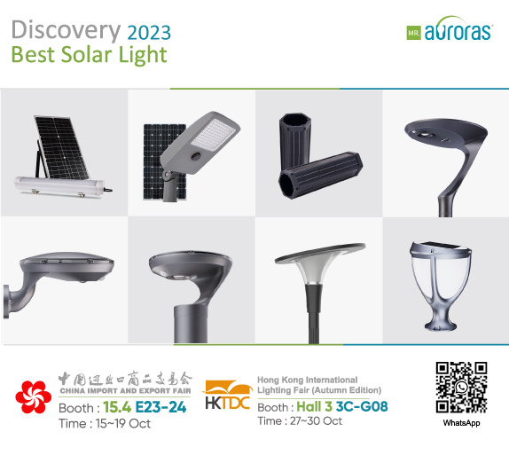 Welcome to our booth showcasing premium solar lighting solutions! As a supplier committed to quality and stable systems, we invite you to discover sustainable lighting at our booth.

Contact: Vaney Lin
Mobile: +86 135 8015 6686
Email: sales.2@auroraslighting.com