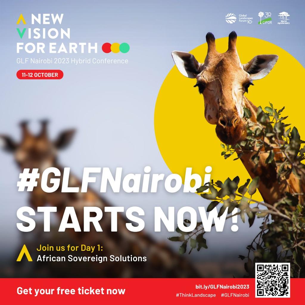 GlfxNairobi's tweet photo. The 2 day #GLFNairobi conference kicks off this morning.

Dubbed, A New Vision for Earth, the conference also marks a decade of the Global Landscapes Forum @GlobalLF 

@GlfxNairobi welcomes all the other GLF Chapters to the world's best city😀

Karibuni Nairobi. https://t.co/sGEvtDNA3E