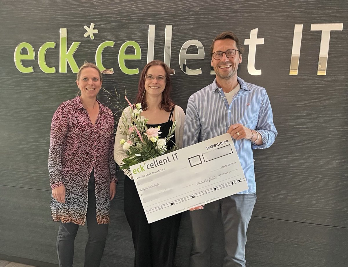 Liebe Rebecca, wir freuen uns sehr, dass wir auf deine langjährige Erfahrung und Hilfsbereitschaft setzen können! 10 Jahre #miteinander und ein Dankeschön von Herzen! Alles Liebe!
#10jahreimunternehmen #jubiläum #glückwunsch #prämie #eckcellentIT #eckcellent_it