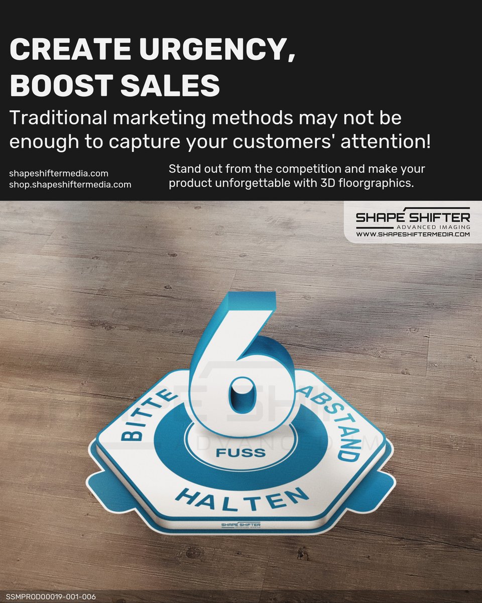 shapeshiftergfx's tweet image. ssm.li Stand out from the competition and make your product unforgettable with 3D #floorgraphics. #floorads #vinylfloorgraphics #instoremarketing #trade showfloorgraphics #floormarketing #instoreactivation #cybermonday #instoretraffic #popupshop
