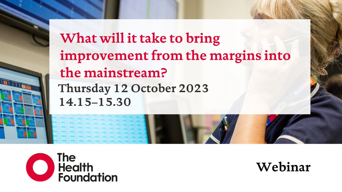 EVENT TOMORROW, 14.15–15.30 ⏰ Join @AilsaBrotherton, David Fillingham, @GoulbourneNeil, @PennyPereira1 and @Dr_Malte to explore tackling the challenge of prioritising improvement in a system under pressure. #NHSImpact You can still register 👇 thehealthfoundation.zoom.us/webinar/regist…