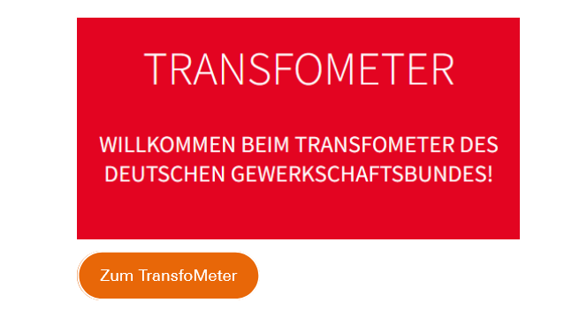 Arbeit_Zukunft's tweet photo. Wie können wir #Transformation messen? Wie steht es um #Energiewende und Gute #Arbeit in Kommunen?
🔧Der DGB Kiel @DgbNord @dgb_news hat dafür den Transfometer als digitales Tool entwickelt.
💡Auf der #labora23 Ideenmarkt Seite könnt ihr ihn ausprobieren! https://t.co/p4YMF8IeHh https://t.co/g8VWEni2gS
