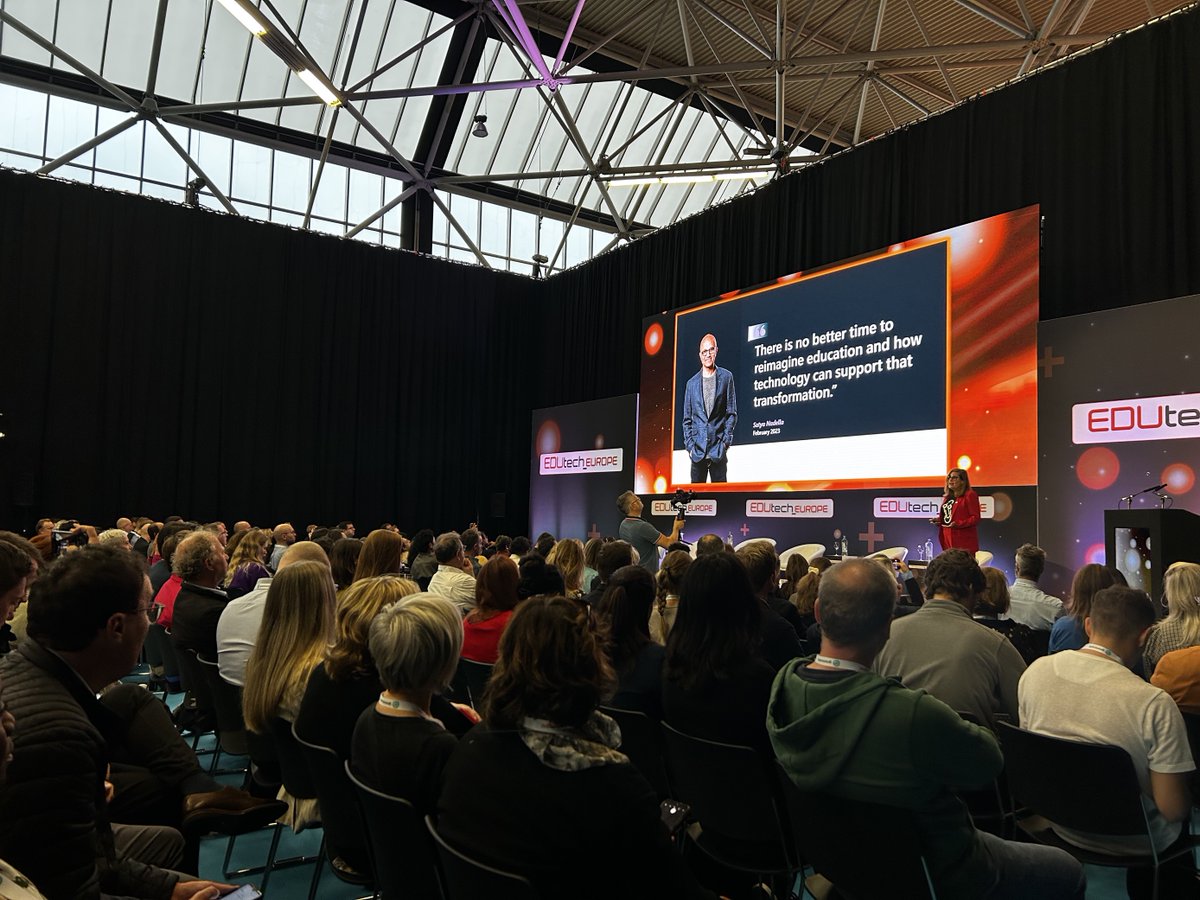EdutechEurope's tweet photo. Happening now: AI in Education - what to know and how to get started๐ค๐ง by Serena Sacks-Mandel, Global CTO for Education & Interim EMEA Regional Business Leader, @MSEducationUK
Join us:ย https://t.co/C2Y8L8scyv
#EDUtechUnleashed #EDUtechEurope #EDUtechEurope23 https://t.co/faMTZyWNT1