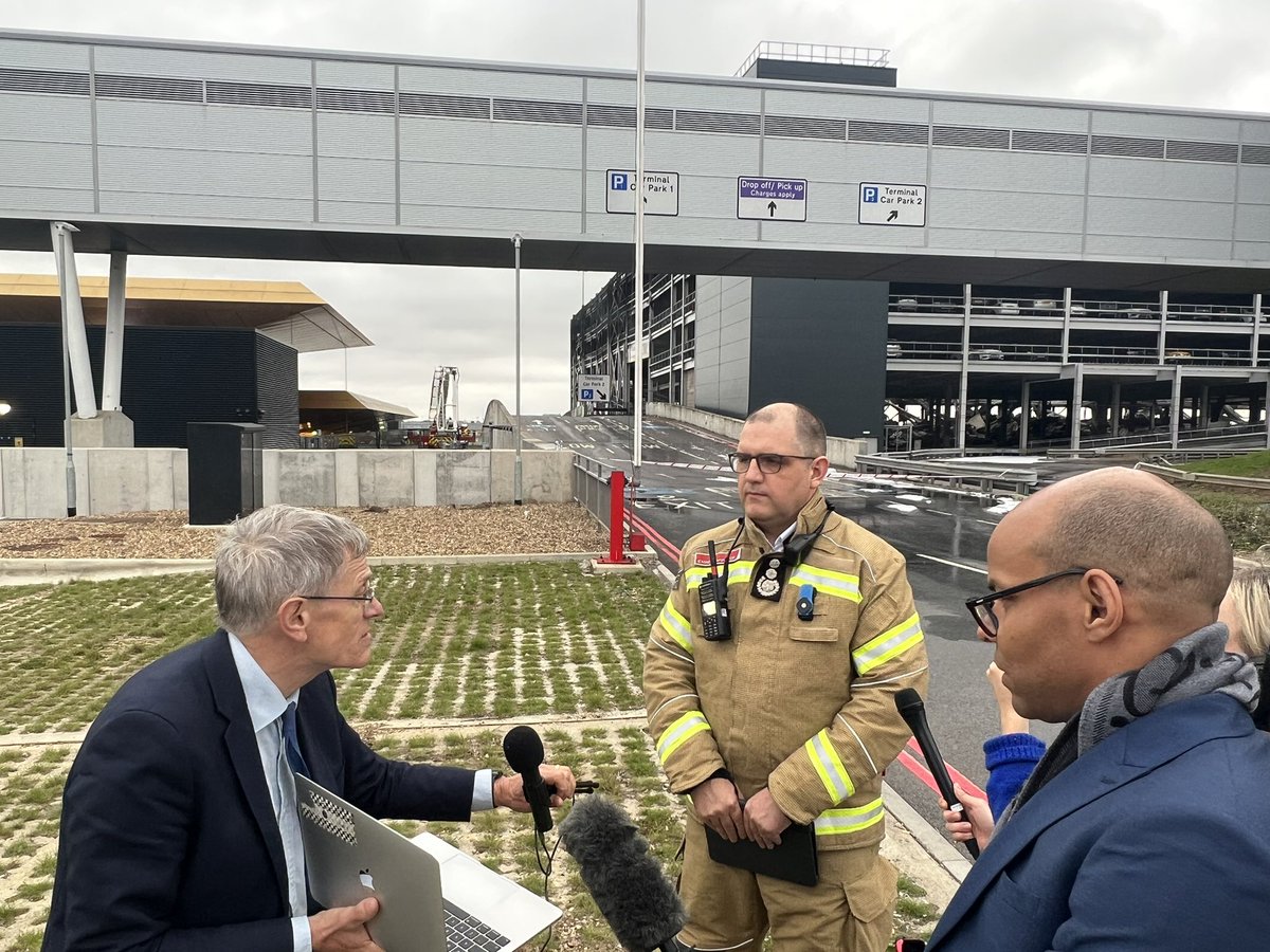 Chief Fire Officer @BedsFire Andrew Hopkinson tells us the fire @LDNLutonAirport started with a diesel car and spread very quickly to surrounding vehicles. More @TimesRadio now