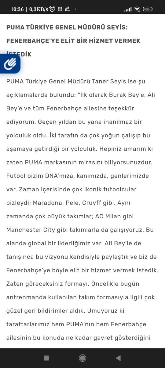 Anewliz işini azaltalım çocuklar Puma Fenerbahçe için bu sene #DeliceSev tagı açtı 2 seneden beri resmi sayfasında reklam yayınlıyor Fenerbahçenin çıkardığı forma reklamı başındada Puma sunar yazıyor Pumanın türkiye temsilcisinin yaptıgı açıklamada ortada, bomboş bir yorum