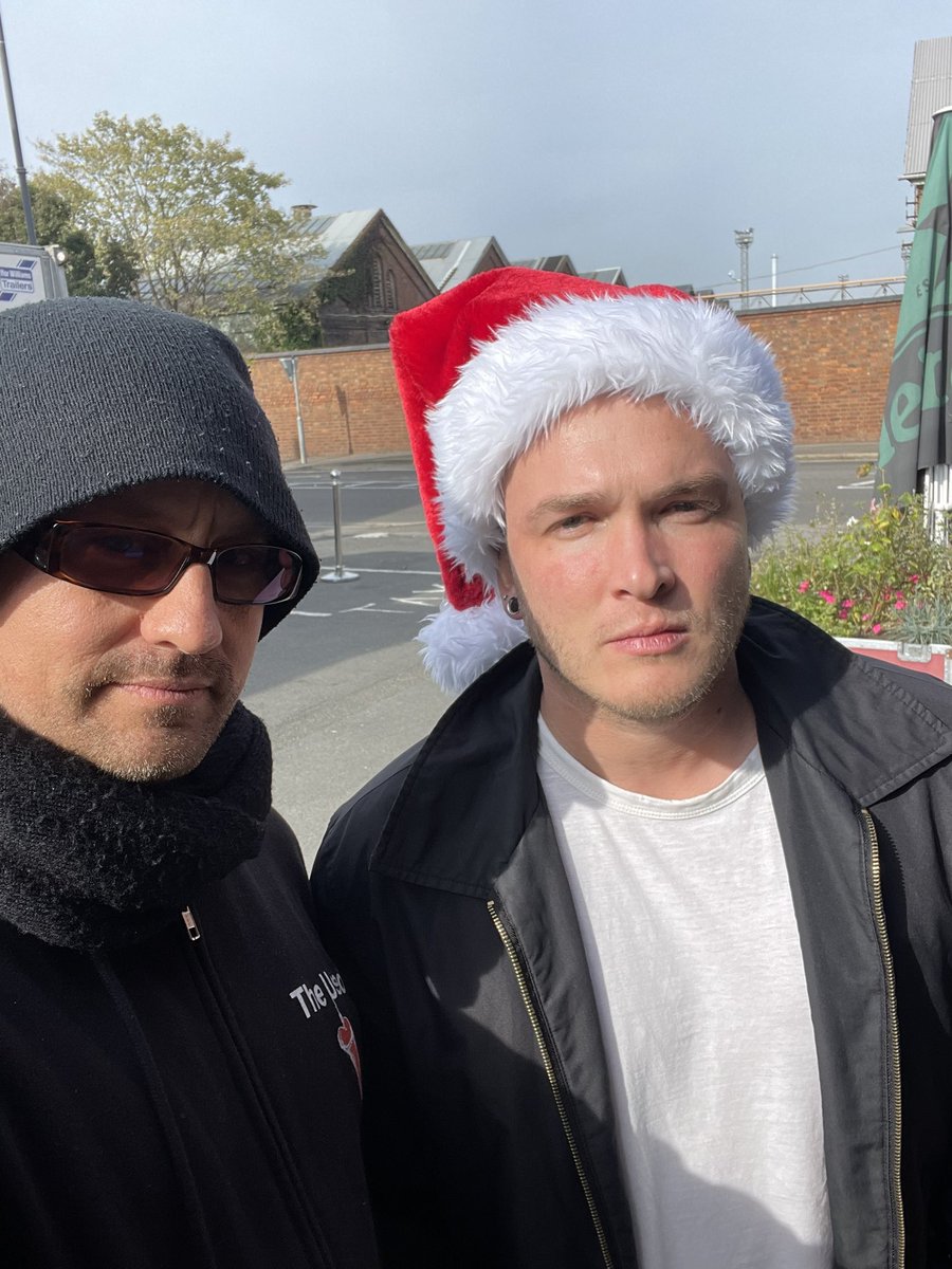 Happy birthday to my brotha @wheatus!! Love ya bro. Yesterday I got cold outside, and Brendan went and grabbed me a coat and a hat… ho ho ho😂😂