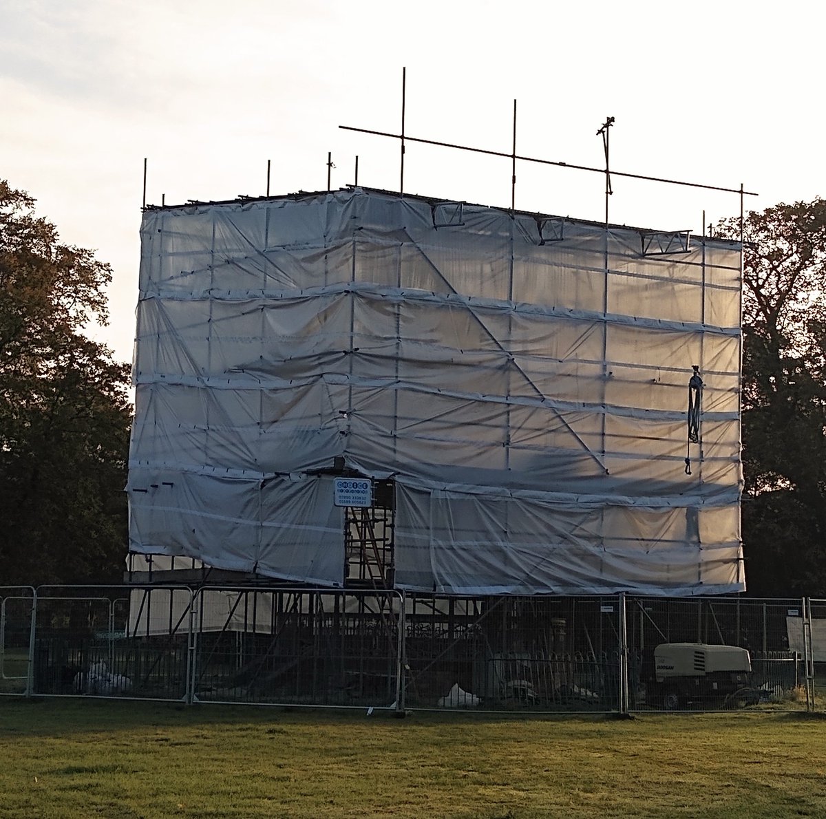 A current picture of the #bowie #bandstand in Beckenham Rec as it undergoes a complete renervation #DavidBowie #beckenham #bromley #landmark #southlondon