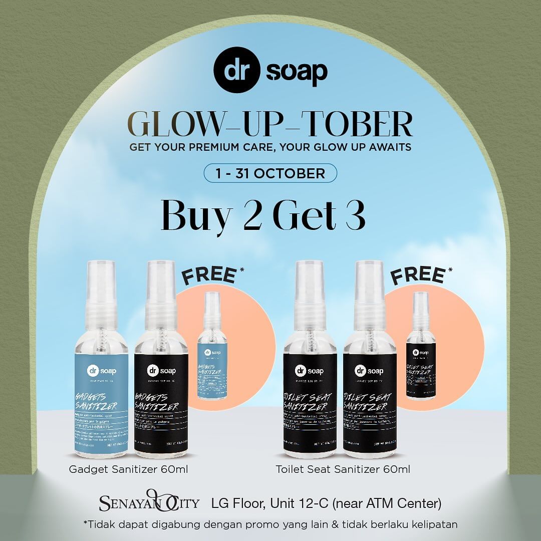 senayancity's tweet photo. Unwrap a month filled with exclusive offers on @drsoapoffical premium hair and personal care essentials.

It’s GLOW-UP-TOBER ✨
ENJOY 10% OFF + BUY 2 GET 3 + FREE GIFT 🎁🎉

Senayan City - LG Floor

Glow Up Awaits, Soapsters! ✨
--
#SENAYANCITY #drsoap #drsoapofficial https://t.co/dWWGBOFMX0