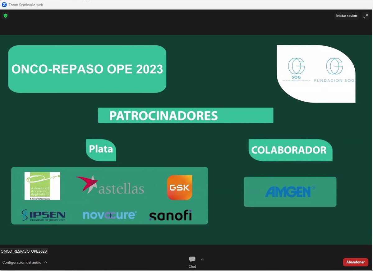 Finaliza el ciclo de webinars #OncoRepaso coordinados por @mlazqui y @aureamodi y en unos días estarán colgados en nuestro canal. 

Gracias a ponentes, participantes y a toda la industria que apoya la formación.

#OncologiaGalicia