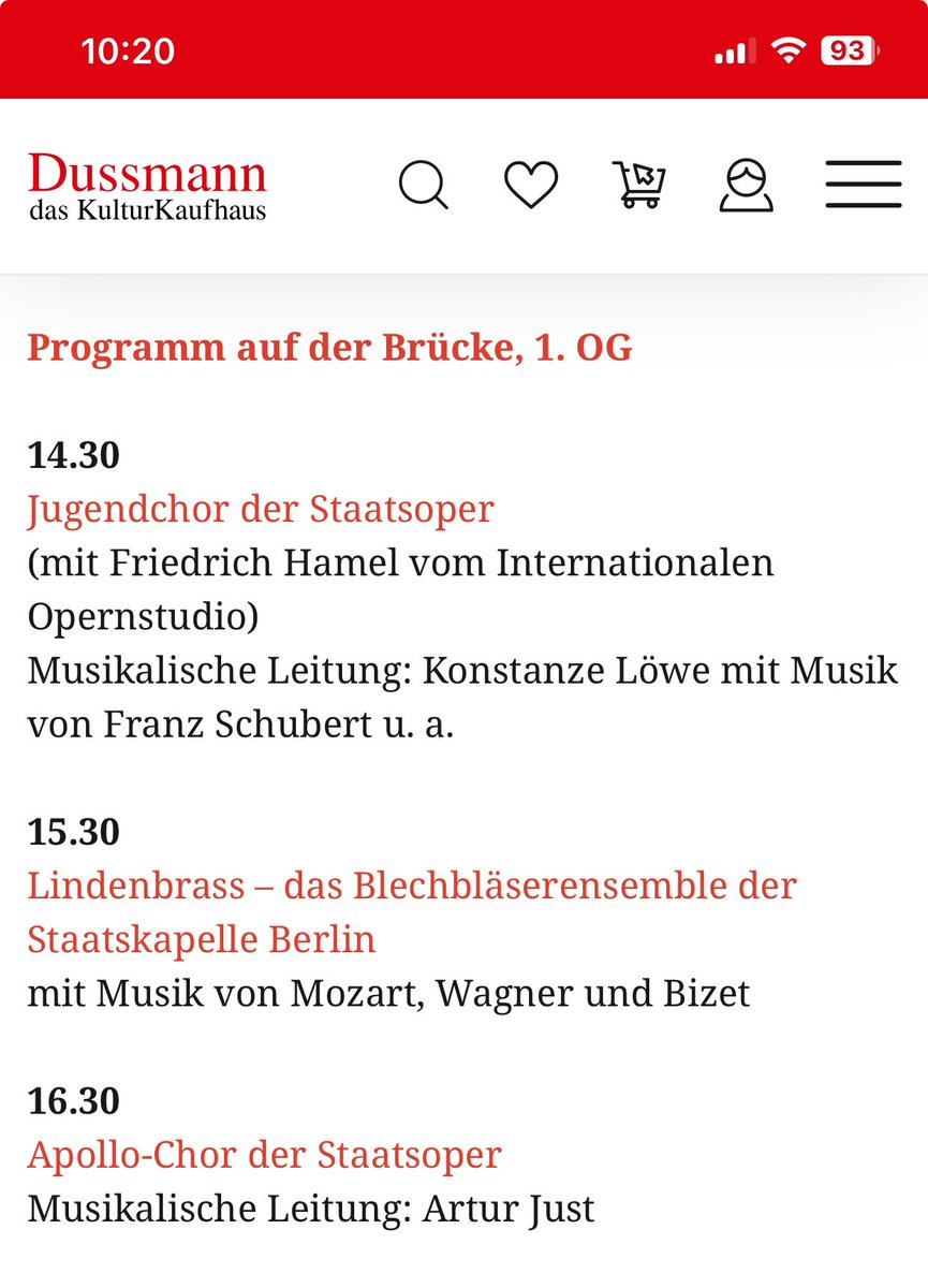 Kommt zahlreich am 15.10. zu Dussmann in Berlin. Wir vom Apollo-Chor der Staatsoper Unter den Linden reichen um 16:30 Uhr einen Appetizer für unser diesjähriges Weihnachtskonzert. Es wird beschwingt!