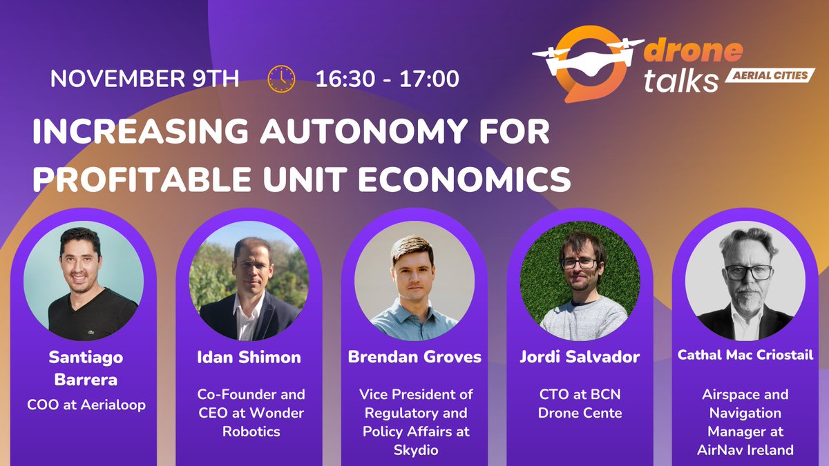 BCN Drone Center (@bcn_drone) on Twitter photo Come to meet us at <a href="/drone_talks/">DroneTalks.online</a> at Aerial Cities 2023!
📅 | 9th Nov 16:30-17:00
Our CTO, Jordi Salvador Bernadí, will be attending the expert pannel discuss about increasing the autonomy for profitable unit economics.
Stay stunned!
#AerialCities2023 #BCNDroneCenter Come to meet us at <a href="/drone_talks/">DroneTalks.online</a> at Aerial Cities 2023!
📅 | 9th Nov 16:30-17:00
Our CTO, Jordi Salvador Bernadí, will be attending the expert pannel discuss about increasing the autonomy for profitable unit economics.
Stay stunned!
#AerialCities2023 #BCNDroneCenter