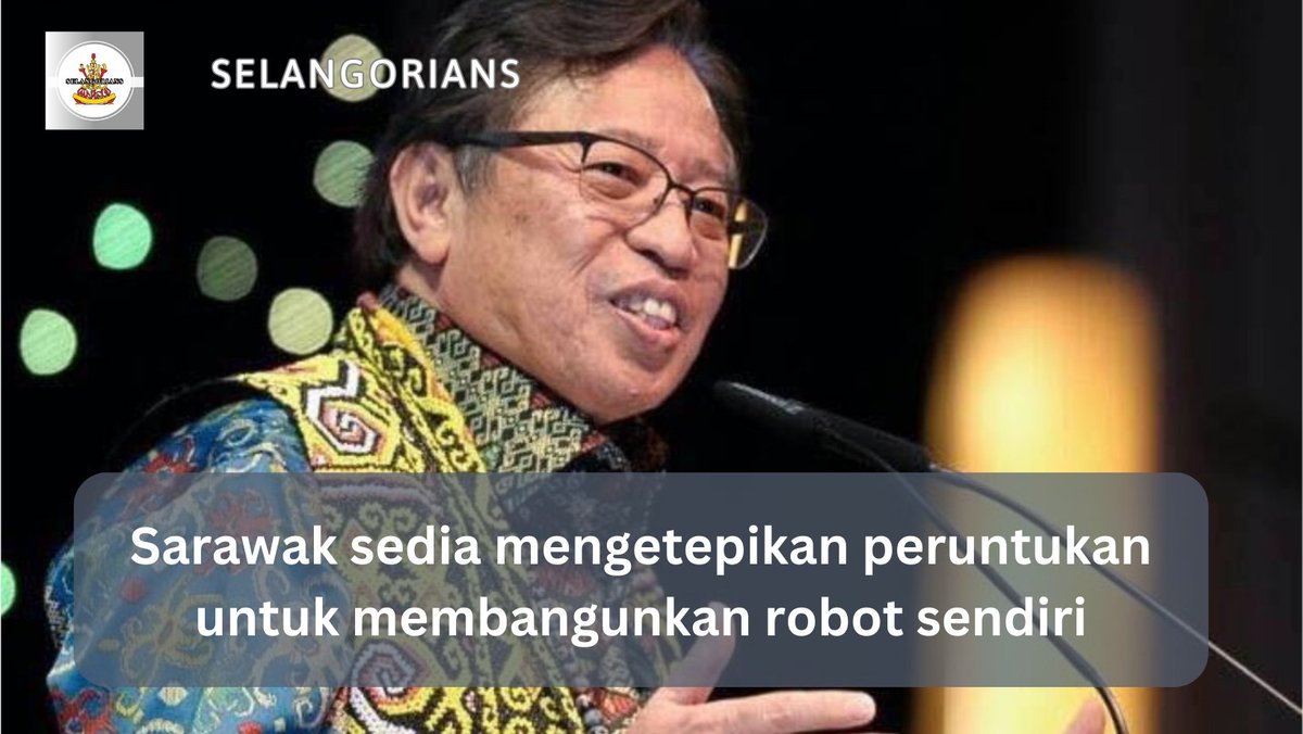 Perdana Menteri Abang Johari Openg berkata Sarawak boleh mengambil inspirasi daripada 'Grace', robot pembantu jururawat yang muncul dalam 2 acara teknologi baru-baru ini termasuk Kuching. @AbgJohariOpeng 

#Robot #Sarawak #JohariOpeng #Grace #Kuching #teknologi #malaysia #AI