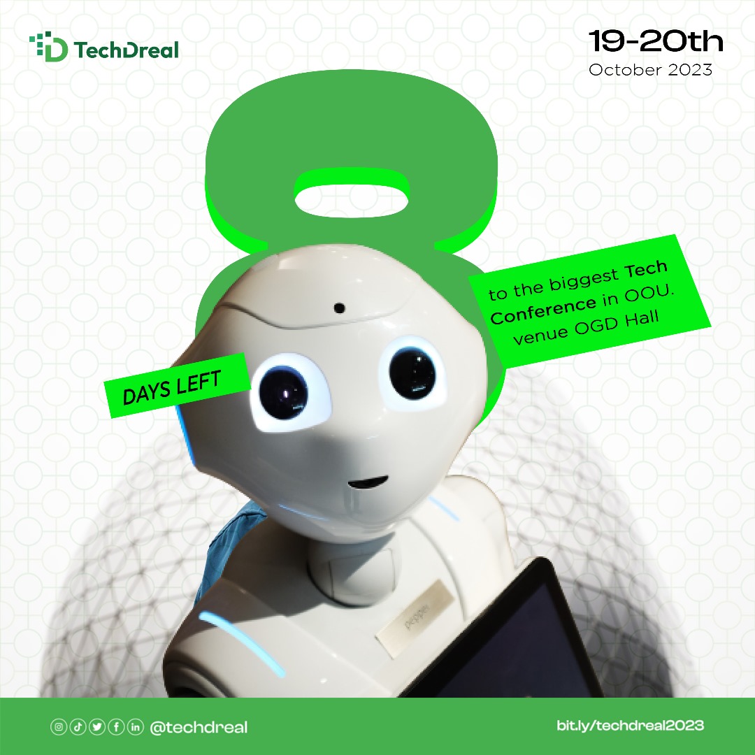 It's 8 days to go and we're so excited! 🤩

Register here: bit.ly/techdreal2023

Don't miss this chance to be a part of TechDreal2023, where the future of innovation awaits. See you there!

#TechDreal2023
#TechHarvest
#InnovationCultivated 
#TechEvent