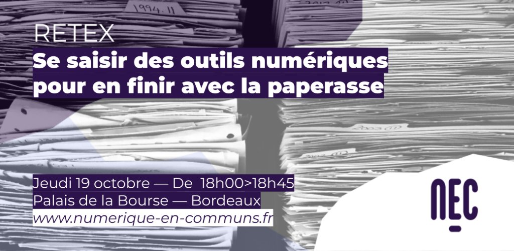 📅#SaveTheDate
Ne manquez pas le @NumEnCommuns 2023 !
📍le 19 octobre de 18h00 à 18h45 - Palais de la Bourse Bordeaux
@PhVrignau de la <a href="/_DINUM/">DINUM</a> , <a href="/PascalKuczynski/">pascal k.</a> de l'<a href="/ADULLACT/">ADULLACT</a> et la <a href="/VilleLimoges87/">Ville de Limoges</a> participent à un échange autour de <a href="/demarches_simpl/">Démarches Simplifiées</a>
#CollTerr #OpenSource #NEC23