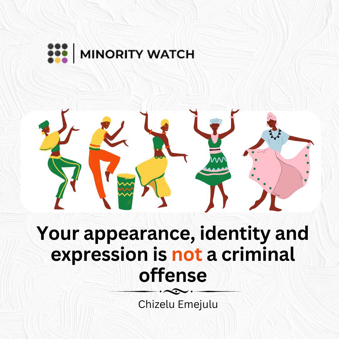 In a world where diversity should be celebrated, remember this: Your appearance, identity, and expression are not a criminal offense 🏳️‍🌈✊

Every individual has the right to be themselves without fear. 
#equality4all #equalitymatters #lgbtqirights #minoritywatch