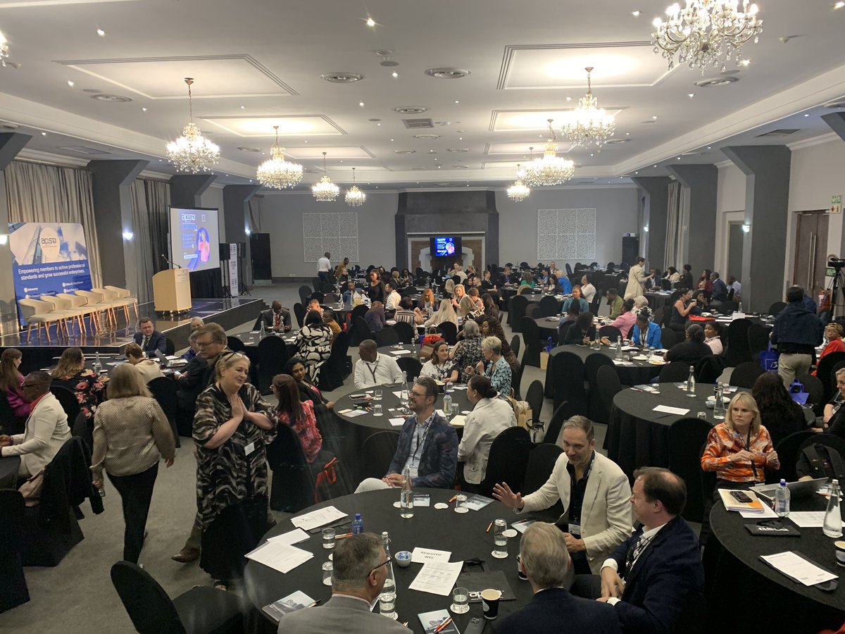 PennelDenis's tweet photo. "The future of work is human centered" says @WECglobal President @beschabo at the opening of @APSOZA conference in Johannesburg. A packed room for inspiring discussions on the changing world of work
#workingforyou
#apsoconference2023 https://t.co/DozGPe6AOo