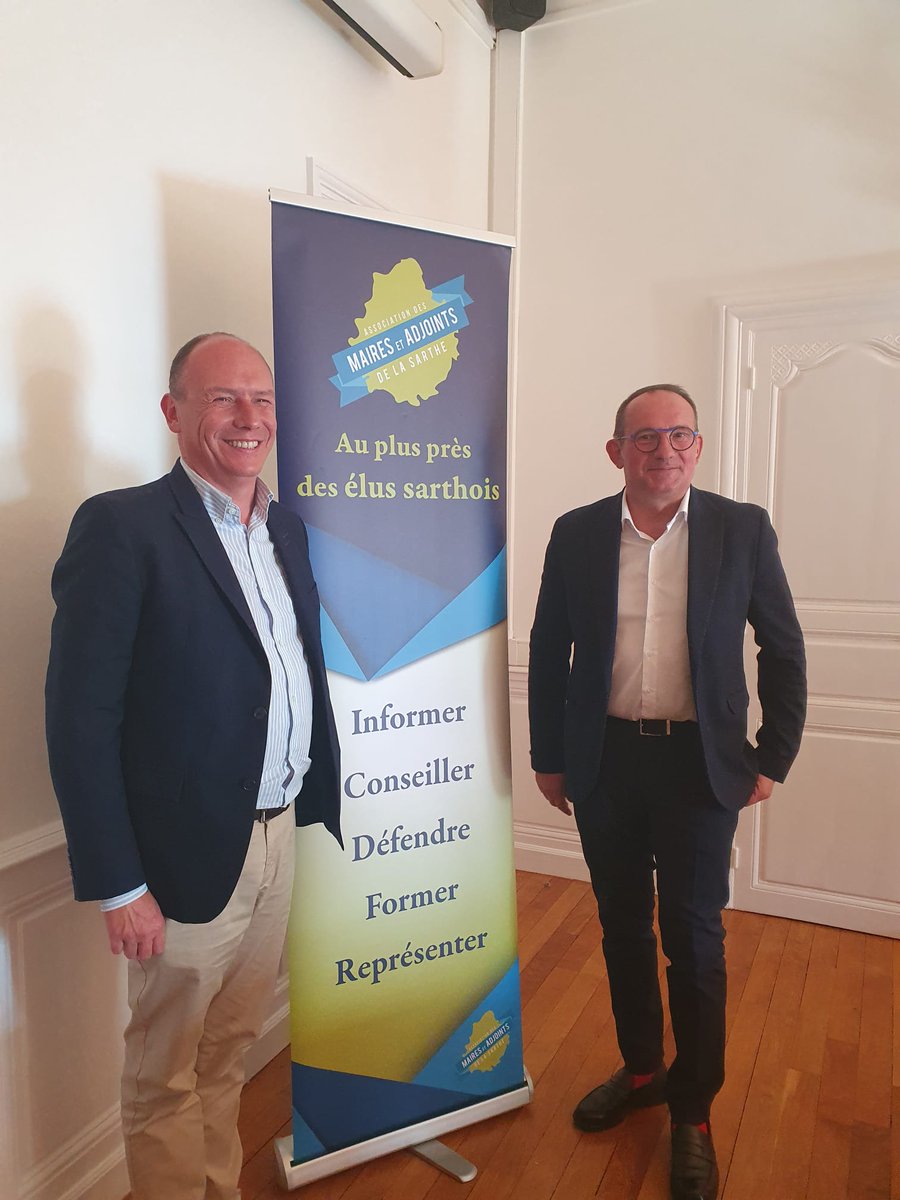 Association des Maires de la Sarthe (@assomaires72) on Twitter photo Conférence de presse de présentation de notre Congrès Départemental qui se tiendra le 21 octobre à Mamers ! L’occasion pour <a href="/emmanuelfranco7/">Emmanuel Franco</a>, Président de l’AMF72 et Frédéric Beauchef, Maire de Mamers de présenter notre programme qui fera la part belle au sport en Sarthe. Conférence de presse de présentation de notre Congrès Départemental qui se tiendra le 21 octobre à Mamers ! L’occasion pour <a href="/emmanuelfranco7/">Emmanuel Franco</a>, Président de l’AMF72 et Frédéric Beauchef, Maire de Mamers de présenter notre programme qui fera la part belle au sport en Sarthe.