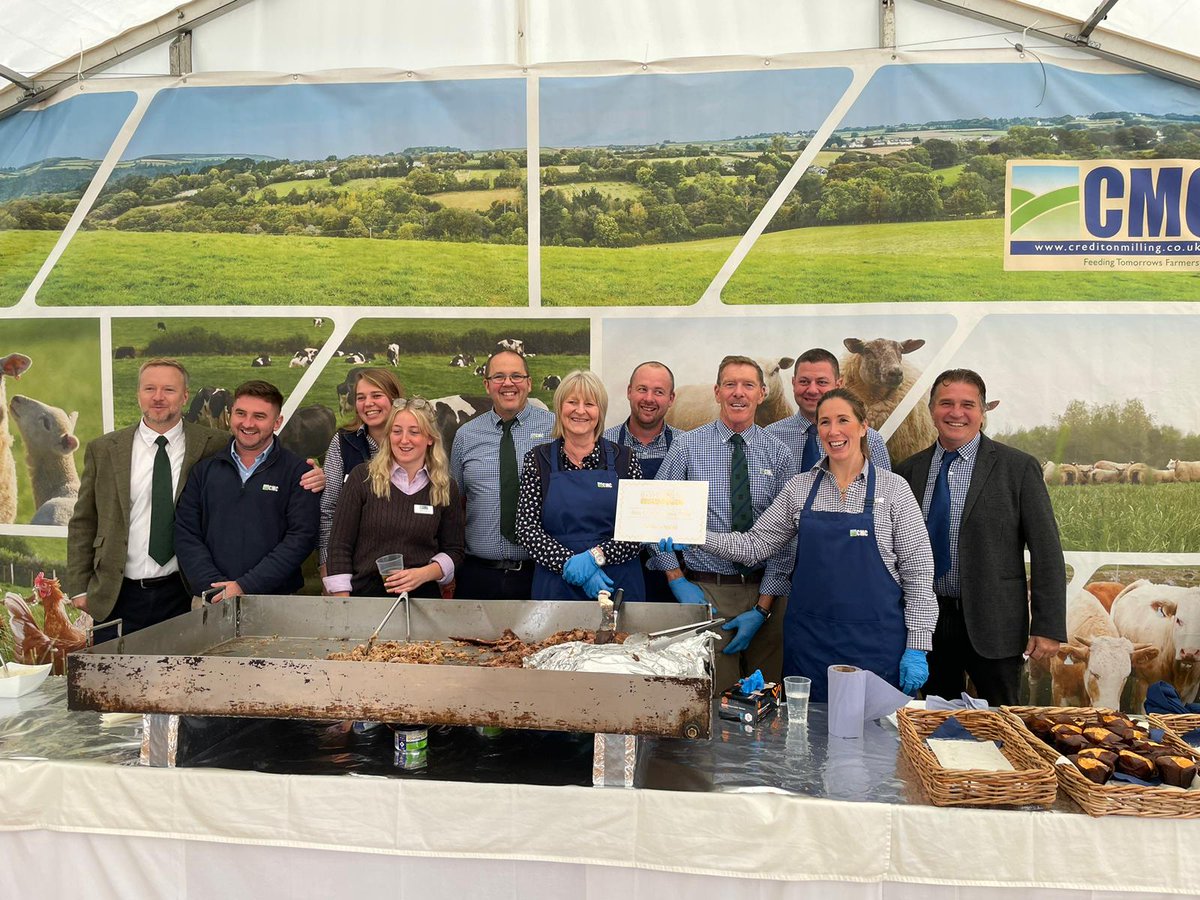 CreditonMilling's tweet photo. A week ago today, we were delighted to be awarded Gold 🏆 for 'Best External Trade Stand at the Dairy Show at the Bath & West Showground 💪.
Did you come along and see us? 👋
#dairyshow2023 #dairyfarming #cownutrition #showseason2023 #animalnutrition #teamcmc #farmmanagement https://t.co/veS7EpNTY4