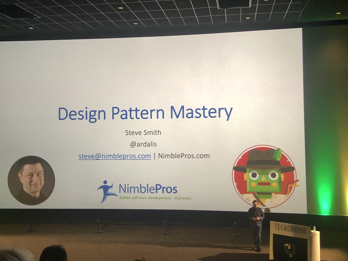 Taking a next step towards design pattern mastery by listening to <a href="/ardalis/">@ardalis.com on BlueSky</a> . 🧑‍🎓 #techorama