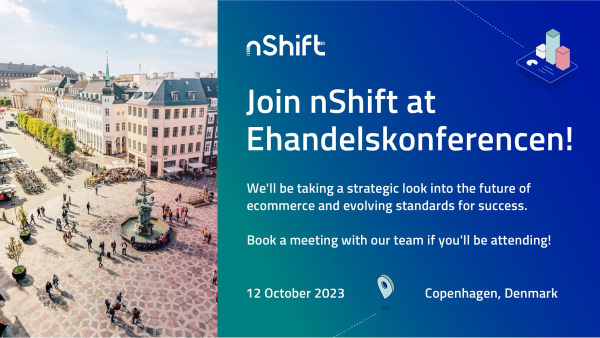 nShift will be at Denmark's largest ecommerce conference @DanskErhverv's E-handelskonferencen tomorrow, October 12th. Join us to learn how nShift's delivery management software can increase conversions at checkout: bit.ly/45qHEgp #Ehandelskonferencen