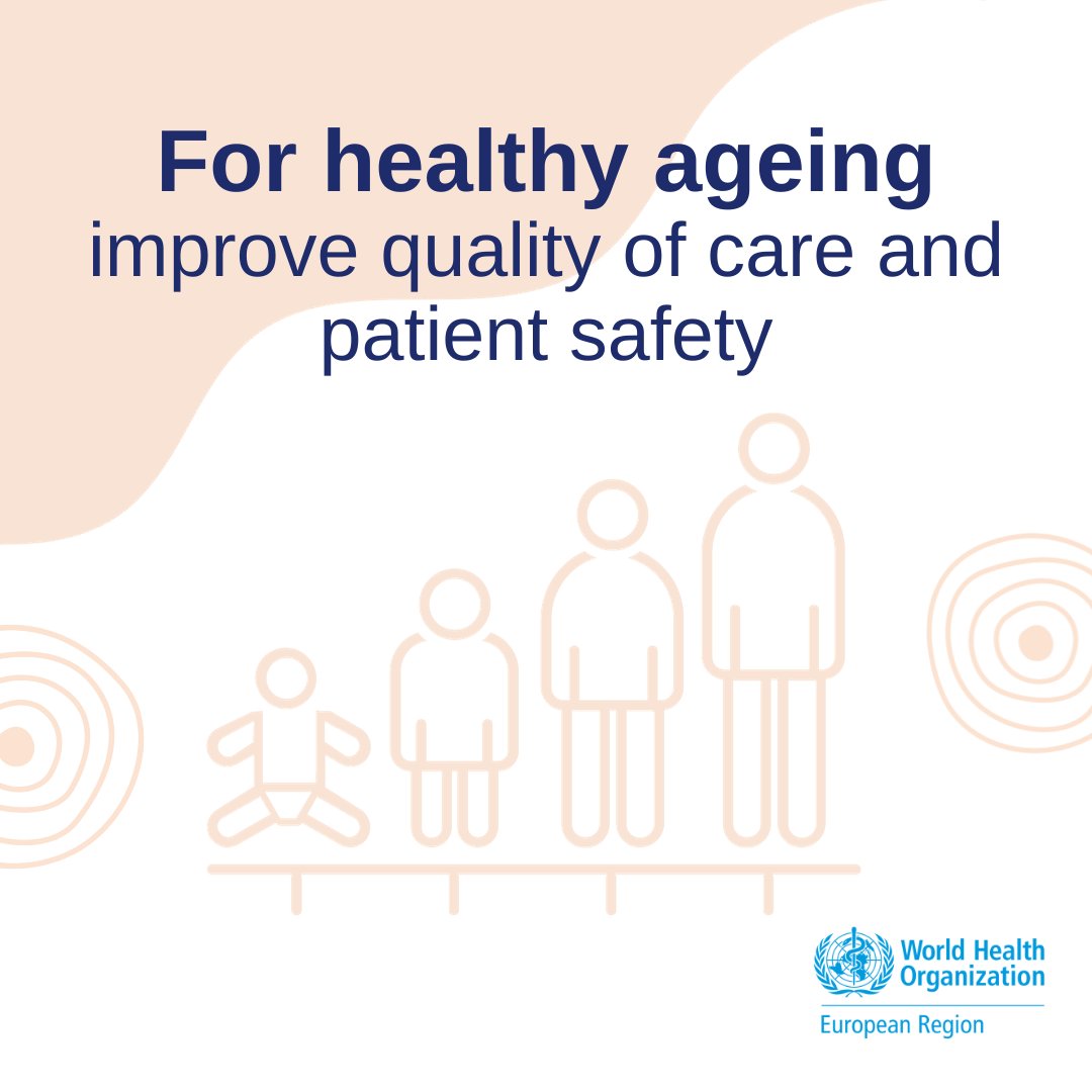 Including quality of care into policies that promote healthy ageing is essential for ensuring effectiveness, safety, inclusivity, and equity in the WHO European Region. 

bit.ly/HealthyAgeing2…
#HealthyAgeing2023  #AddingLifeToYears
