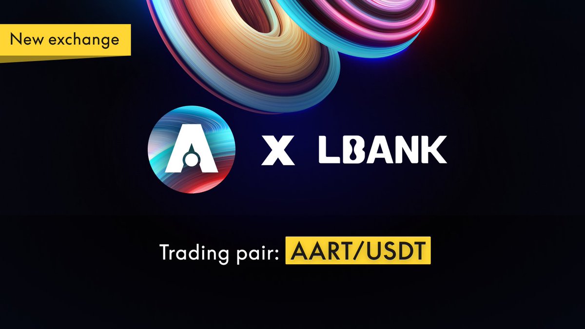 🚀 It's LIVE! 🚀

$AART is now available on <a href="/LBank_Exchange/">LBank.com</a>. Explore and get familiar with our newest listing. Grateful to have you with us on this journey. #NewListing

See the link in the reply below!