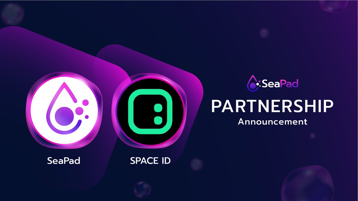 🚀Breaking News
We're thrilled to announce an important partnership between <a href="/SeaPad_defi/">SeaPad</a> and <a href="/spaceid/"></a>🤝
🚀What's new:
🔥Enhanced security for investments
🔥The integration of Web3 Name SDK, supporting user-friendly <a href="/SID_bnb/">SPACE ID .bnb Name Service</a> .bnb name
Try Now: app.seapad.fund
#IDO