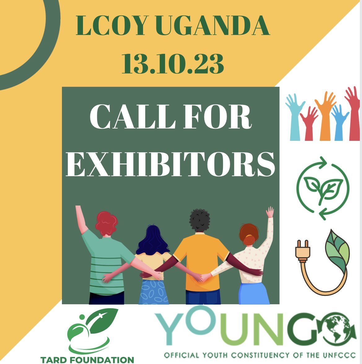TardFoundation's tweet photo. ๐ข This is an invitation to exhibit your work this Friday at our local conference of youth.
Showcase your impactful projects and initiatives.
Limited spaces available! DM us and we will contact you once selected. #JustTransition23 #LCOYUG https://t.co/EXXnqrgWNk