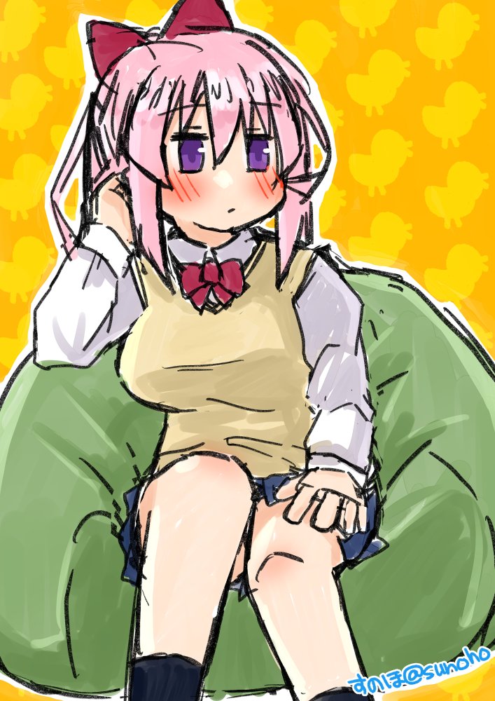 「すのほちゃん学生服エディション 」|すのほのイラスト