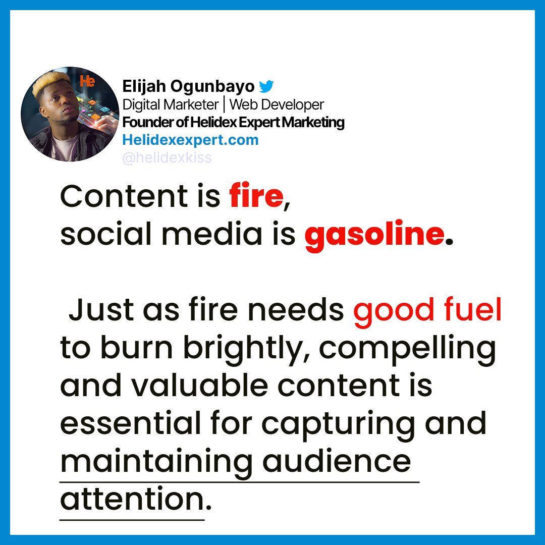 helidexcreative's tweet photo. content can spread rapidly and ignite discussions or reactions on social media, much like fire and gasoline. It emphasizes the power and influence of content in the digital age
#engagementstrategy #marketingworld #creativemarketing   #smallbusinessmarketing
#helidexexpert https://t.co/fRdvCENId4