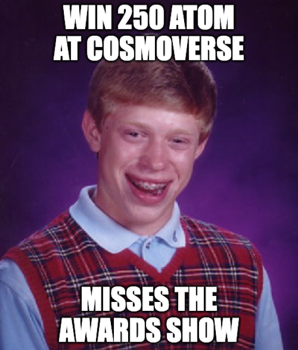 CosmosMillions's tweet photo. Hey ticket id C23-ZLWW-1251 we called you on stage at @CosmoverseHQ a week ago and and we're excited to get you your 250 $ATOM by @zmanian ⚛️

You still have 7 days to claim them or they'll be gone!
Get in touch with us to make sure your luck shines through 🌟 https://t.co/Em2E3O2SOM