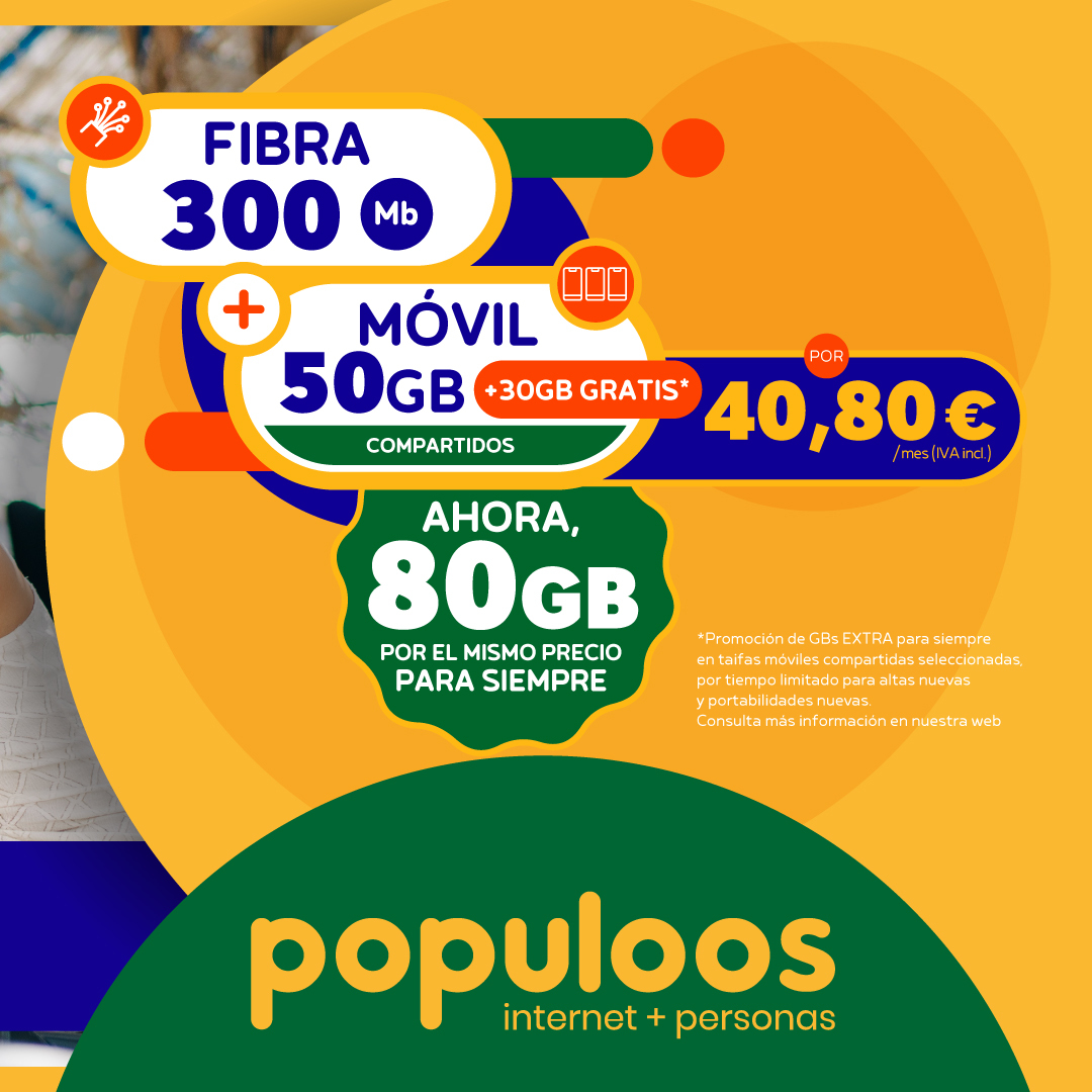 populoos's tweet photo. Y tú ¿qué tipo de vecino eres? De los que compartes sal, huevos y ¿conexión? ¡Tranquilo! ¡Te ayudamos! Tienes 30GB más en compartidas ¡totalmente gratis! ➡️300Mb + 80GB compartidos a solo ¡40,80€! #populoos #compartidas #extragb #DelPuebloAlMundo https://t.co/QN85ixTXYy https://t.co/5rXgncf26T