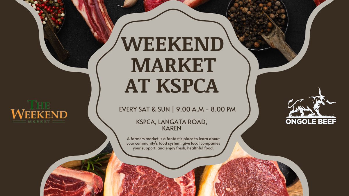 Get ready for a sizzling weekend! We're excited to announce that Ongole Beef will be bringing their top-notch, melt-in-your-mouth beef to the upcoming Weekend Market at KSPCA! 
#PremiumBeef
#WeekendMarket
#FoodieFest
#GrillMasters
#OngoleBeef