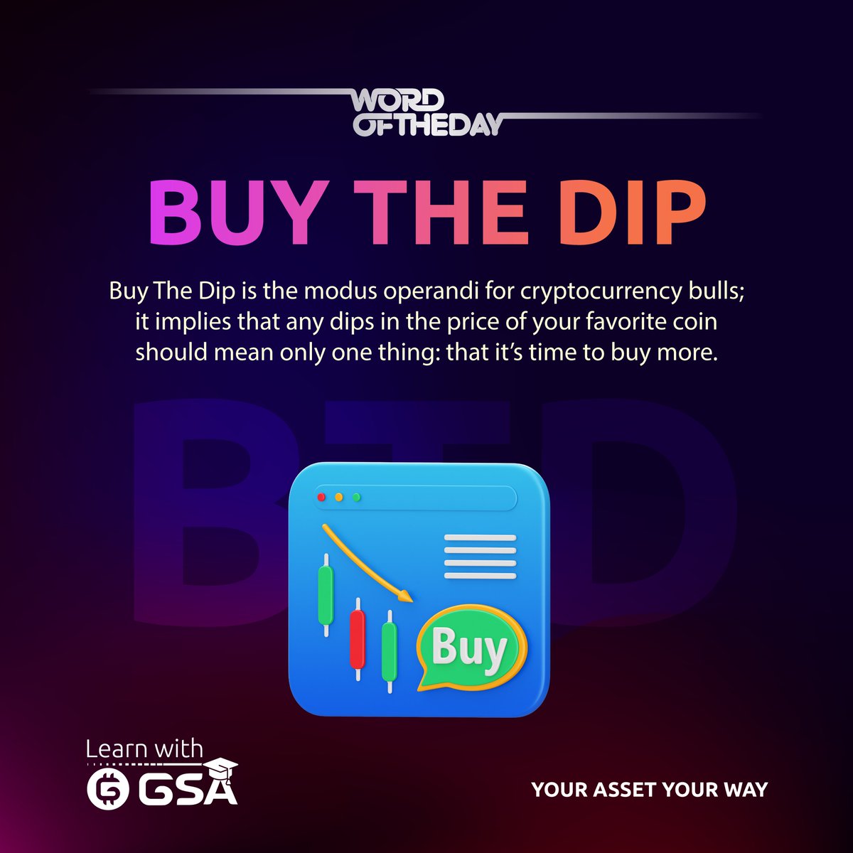 #gsarmy always BUY THE DIP 
#gsacoin #gsarmy #learnwithgsa