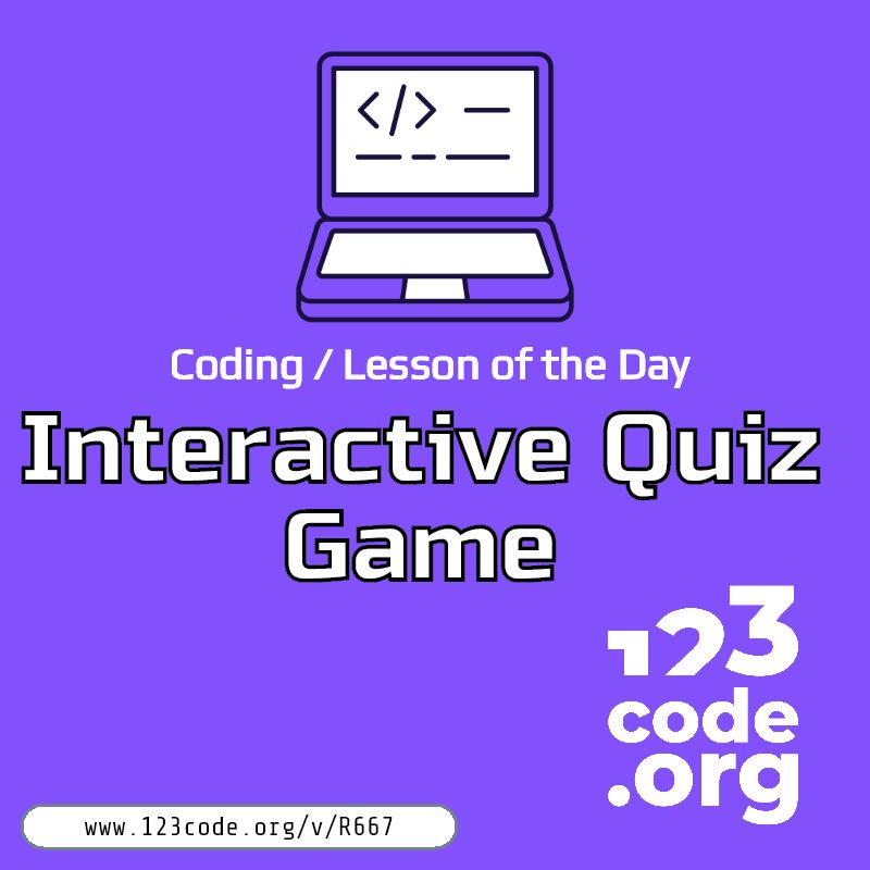 123codeorg's tweet image. #EUCodeWeek2023 🚀Lesson of the Day: Interactive Quiz Game🎮

Learn to create a fun quiz game with timers, score trackers, and dynamic question loading! Perfect for engaging your students in coding!👩‍💻👨‍💻

buff.ly/45AiEU9

#Coding #DigitalSkills #EdTech #LessonOfTheDay