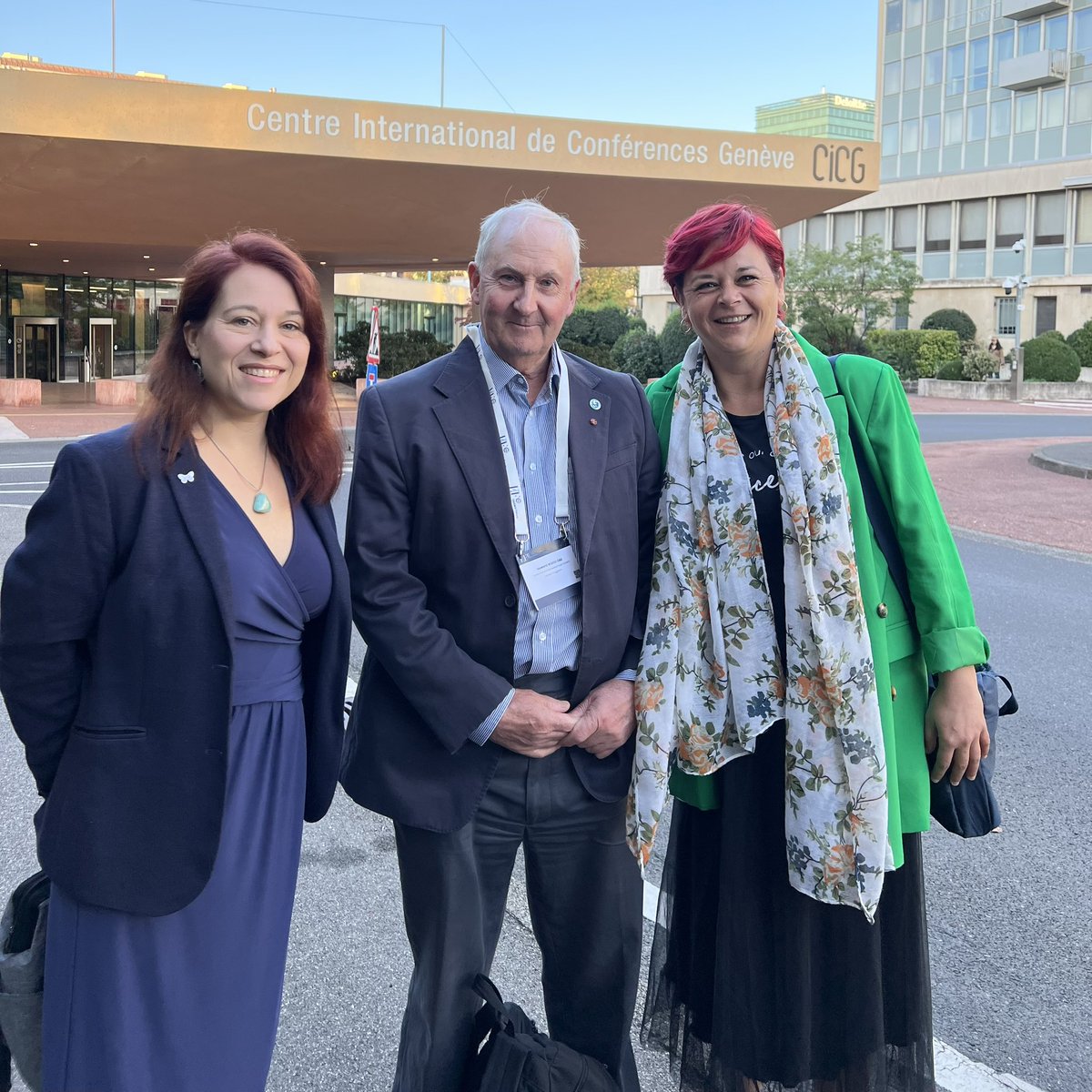 Day one at the #IUCNLeadersForum in Geneva. 🇨🇭

We're on the ground with 3️⃣ #GoldmanPrize winners: <a href="/AnaColovic_/">Ana Colovic</a> (North Macedonia, 2019), Maida Bilal (Bosnia and Herzegovina, 2021), and @howardlwood (Scotland, 2015).

#ForNature