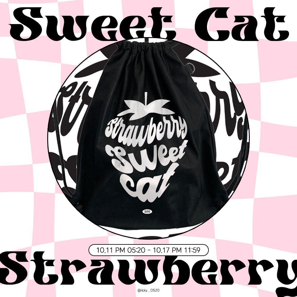 ricky__O52O's tweet photo. 🍓Strawberry Sweet Cat 짐색 수요조사🍓

제작 확정 시 #rt 추첨 두 분께 짐색을 보내드립니다.🍓❣️

🔗https://t.co/2n5NEz4qYg

✨10/11 PM5:20 ~ 10/17 PM11:59 ✨

문의사항은 스핀으로 부탁드립니다! 🙌🏻
#리키 #RICKY #沈泉锐 #제로베이스원 #ZEROBASEONE #ZB1 https://t.co/QxerFmE61x