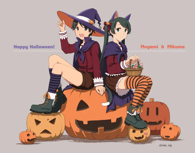 今年もハロウィンが近いということで過去絵貼っておく #艦これ