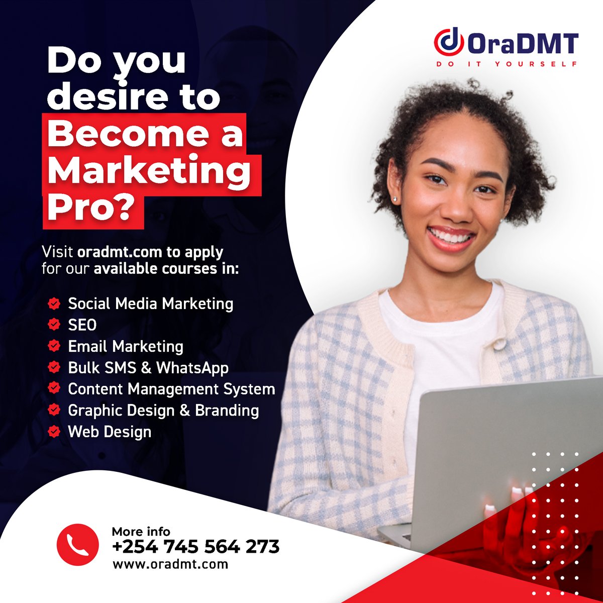 oramedia_kenya's tweet photo. Elevate your career with our comprehensive #DigitalMarketing Training program. Learn SEO, Social Media, and Web Analytics from industry experts. Enroll today!  #OraDMTIntake  Learn more: https://t.co/rePePxNE4I Call/Text/Whatsapp +254745564273 or info@oradmt.com
Israel-Hamas ISIS https://t.co/1sfH6WBADX