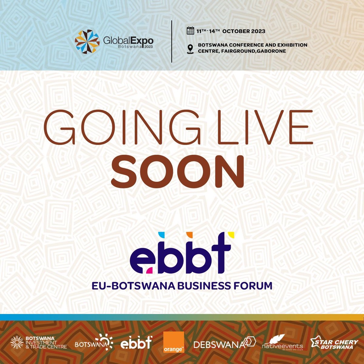 Going live shortly! Join us for the next session of the EU - Business Forum on our Facebook page 

#GEB2023 #BITC #BrandBotswana #PushaBW