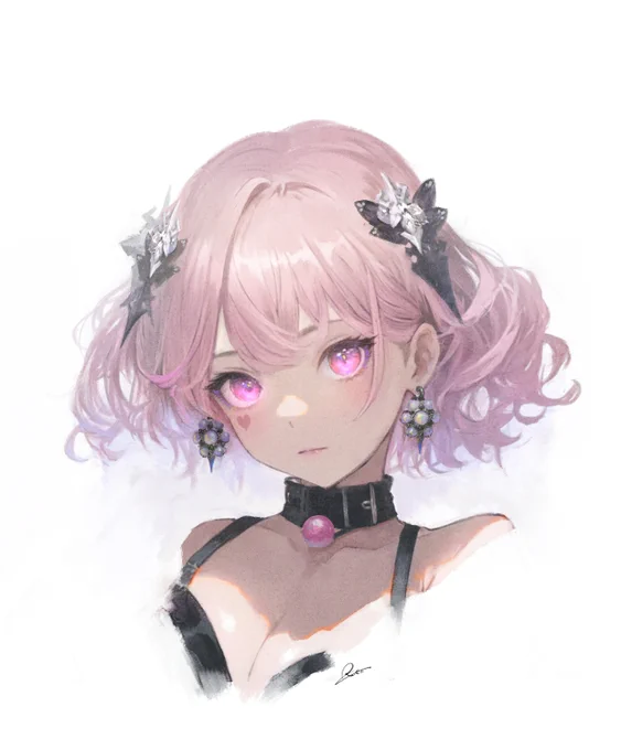 のピンク髪の女の子