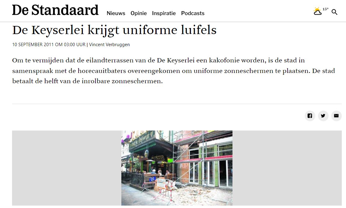 "De dienst Energie van de stad onderzoekt wat de meest interessante manier is om de (horeca-)terrassen te verwarmen" --> 💡Wat dacht je van niet nodeloos energie verspillen voor het verwarmen van lucht, bomen en vogeltjes, en gewoon dekentjes uitdelen?  standaard.be/cnt/gk3f2ni5