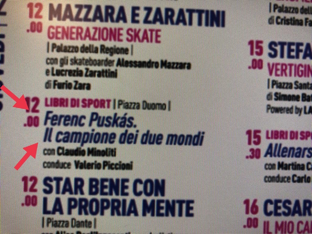 Domani 'Ferenc Puskás il campione dei due mondi' ospite a Trento al #FestivaldelloSport della #Gazzetta @Gazzetta_it @EdizioniMinerva