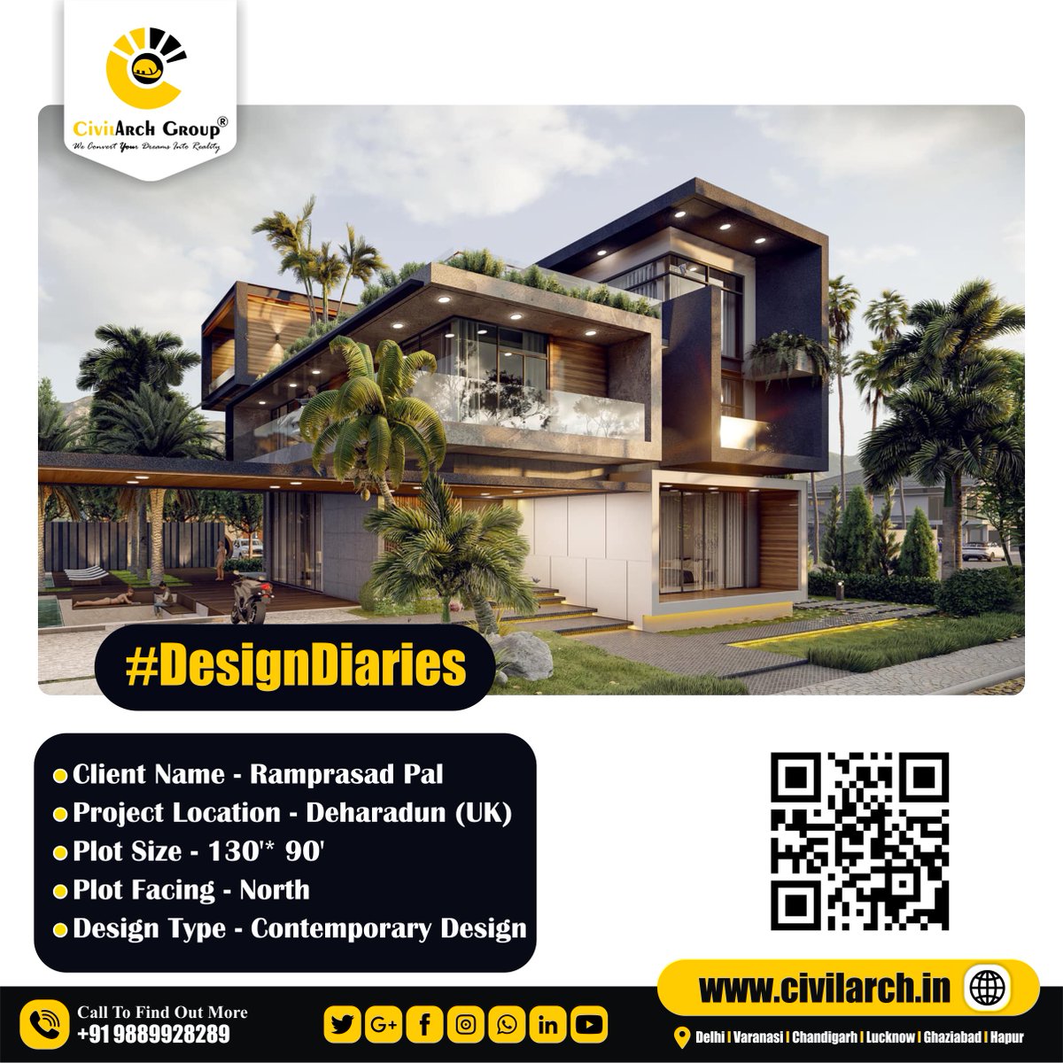 CivilArchgroup's tweet photo. Home Design by CivilArch Group
Client: Mr. Ramprasad Pal 
Location: Dehradun (U.K) 
For inquiry : 
📞/WhatsApp: +919889928289 
✉️ info@civilarch.in
Visit : https://t.co/Ox1d0dxrEN
 #Civilarch #DesignDiaries #architecture  #architecturelovers #architect #architectural  #interior https://t.co/dpZrqzmHWa