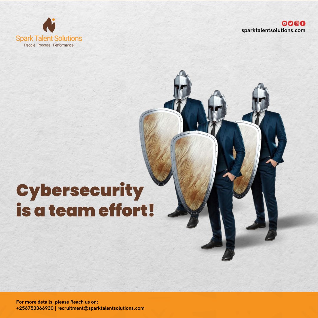 sparkTsolutions's tweet image. Cybersecurity is a team effort! At Spark Talent Solutions, we promote a culture of awareness and responsibility. Together, we can make a significant impact in minimizing cyber risks and ensuring a secure digital future. #TeamCyber #Sparktalentsolutions