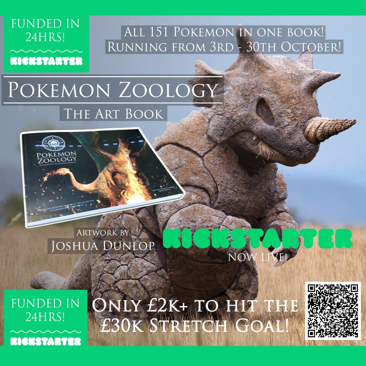 JRRDunlop's tweet photo. WHAT!
We are so close to the next stretch goal already! Can we reach it by the end of the day??
https://t.co/dGTptBntsI
#pokemon #PokemonZoology #pokemonfan #pokemontcg #pokemonbook #kickstartercampaign #kickstarter #KickstarterLaunch #kickstarterbooks #artbook #JoshuaDunlop https://t.co/3X24nHQjpX