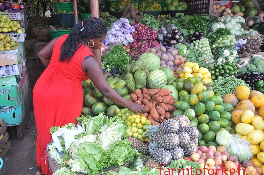 A good day in the market. 
Good food, healthy life.